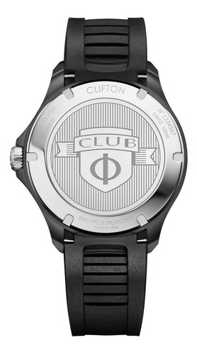 Reloj Baume & Mercier Clifton Club 10339 Automático Ghiberti Color de la correa Negro Color del bisel Negro Color del fondo Negro