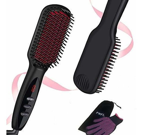 Fbfl Ionic Hair Straightener Brush, 30s Fast Heating, 110-2
