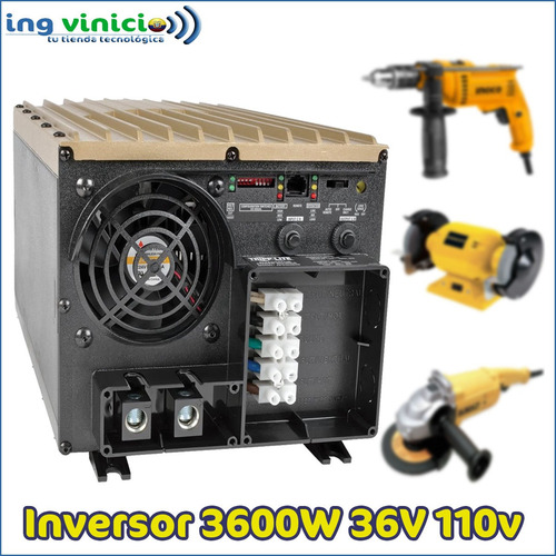 Imagen 2 de 6 de Inversor Tripp-lite Aps3636vr 3600w 120v Bornera 36v Dc Ac