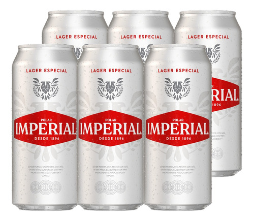 Pack 6 Cervezas Imperial Lager Especial Lata 470cc