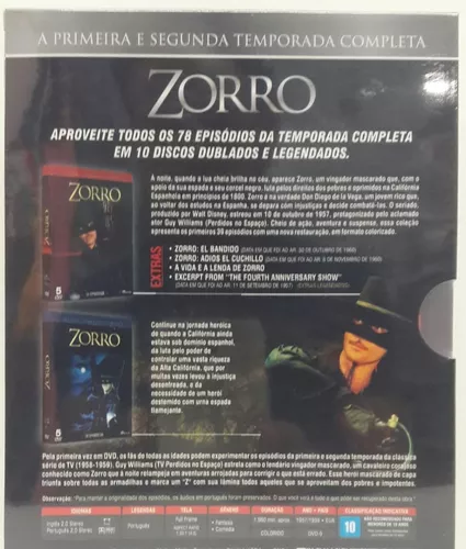 Box Dvd: Zorro 1ª E 2ª Temporada Completo - Original Lacrado