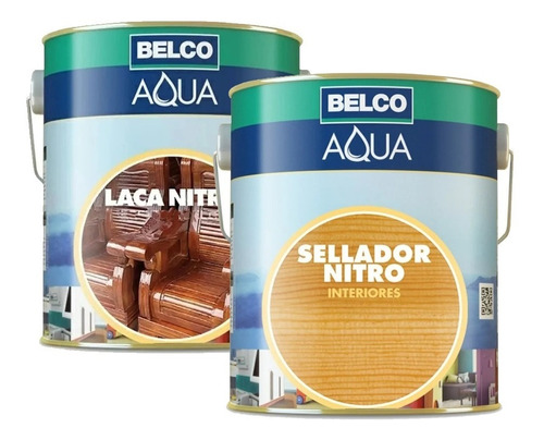 Sellador + Laca Nitro Nitrocelulósico Maderas 900 Ml - Belco