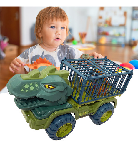 Camión De Transporte De Dinosaurios Playset, Vehículo De Tra