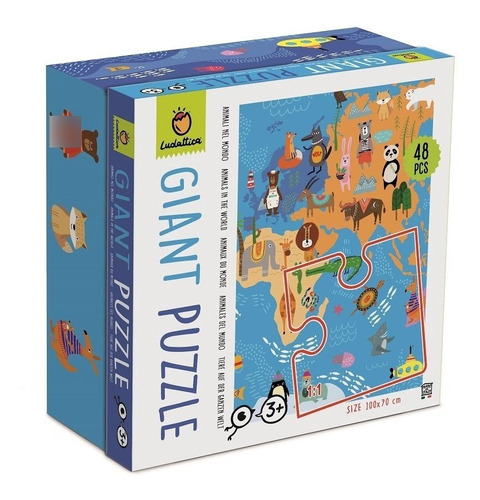 Giant Puzzle Animales Del Mundo 48 Piezas - Ludattica 