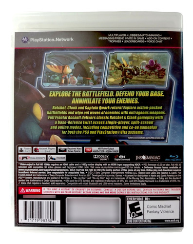 Ratchet & Clank Full Frontal Assault Ps3 (Reacondicionado)