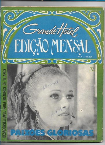 Revista Grande Hotel Edição Mensal N. 09 Fotonovela Ano 1971