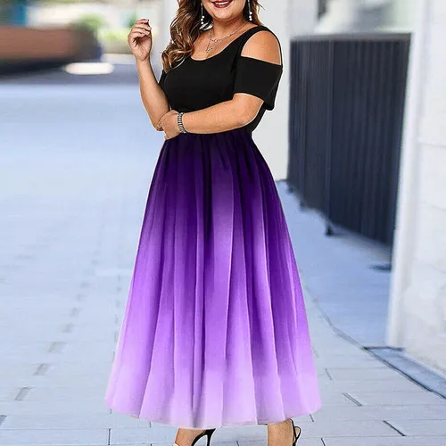 Vestidos De Fiesta Sin Tirantes Degradado Para Gorditas Meses