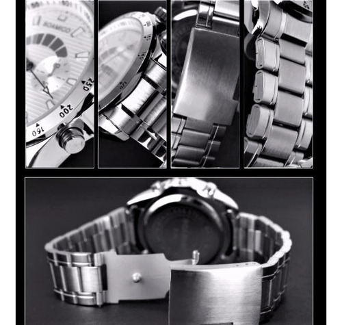 Relógio Masculino Esportivo Pulseira De Aço Watch Men Steel