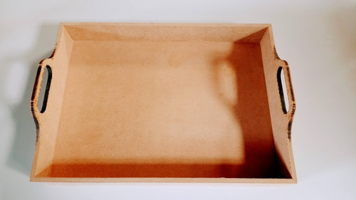 Imagem 5 de 6 de Bandeja Retangular Lisa Media Mdf - 35x25,5x8,5