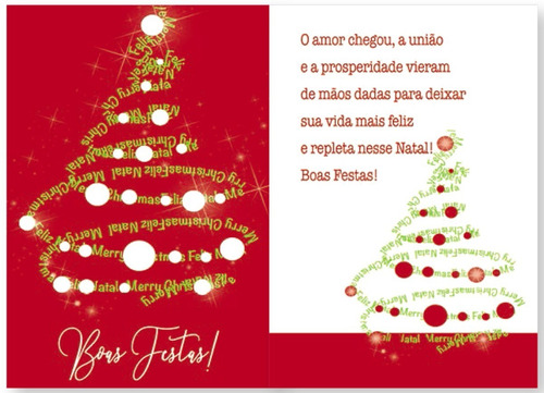 Imagem 4 de 10 de 50 Cartões De Natal Popular + Envelopes -10 Modelos Sortidos