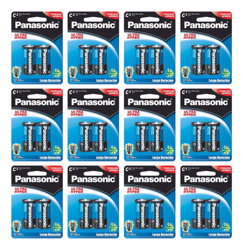 Pilas Panasonic C Azul Carbon Zinc, 24 Pilas