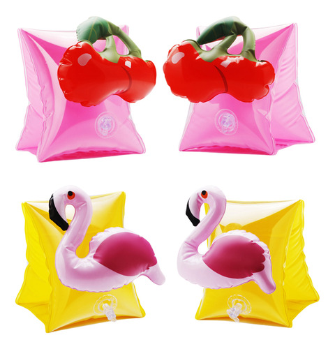 Anillo De Natación Inflable Para Piscina, 4 Unidades, Con Fo