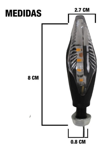 Imagen 5 de 10 de 2 Luz Giro Guiño Universal Faros Led Naked Yamaha Honda Ktm