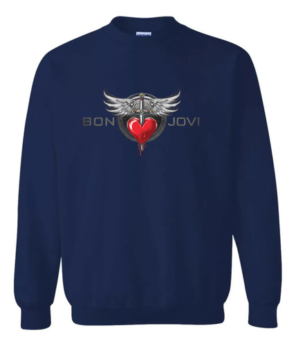 Buzo Cuello Redondo Personalizado Bon Jovi Todos Los Modelos