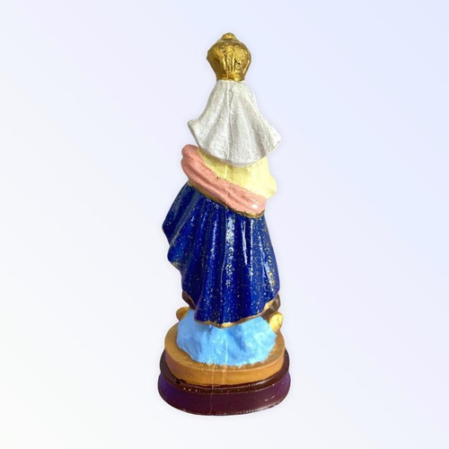 Escultura Nossa Senhora Do Amparo Em Resina 13 Cm