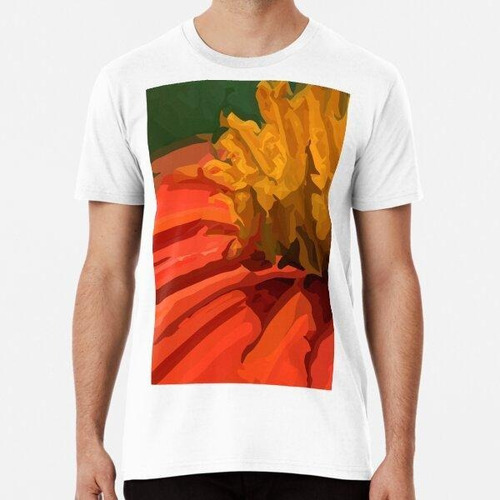 Remera Girasol Mexicano, Abstracto Naranja, Amarillo Y Verde