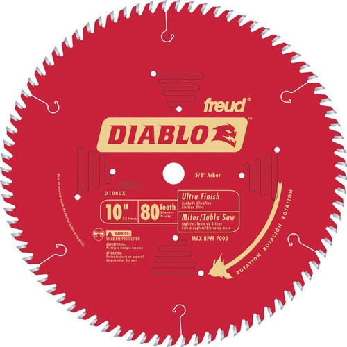 Diablo D1080x 10  80 Tpi Ultra Acabado Cortar/deslizar
