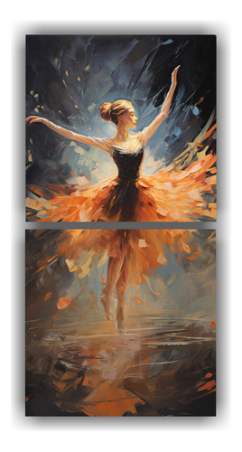 120x60cm Díptico Vanguardia Vida - Ballet Ruso Cristalizado