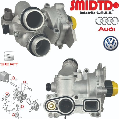 Bomba Agua Alumini Bulbo Cople Audi A3 Quattro 2.0 Tsi 13-17