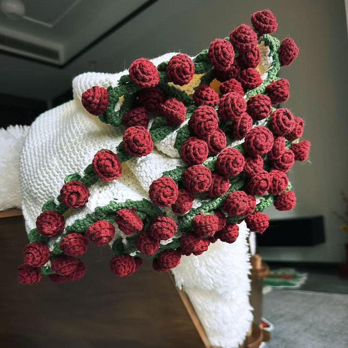 Ll Kit Crochet Manta Flores Juego Tejido Tejido