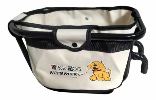 Imagem 3 de 9 de Cadeirinha Bike Dog Para Cães De Pequeno Porte Bege Altmayer