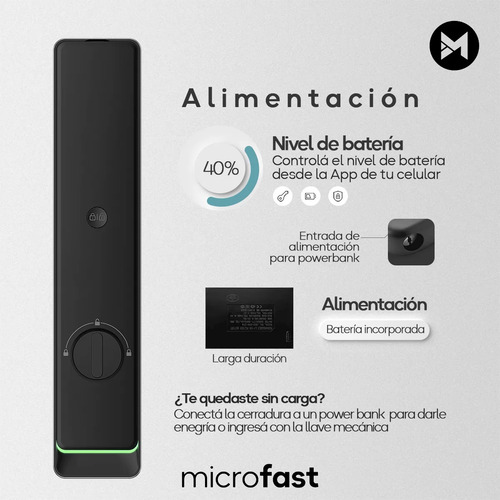 Cerradura Inteligente Wifi Reconocimiento Palma Smart A02p