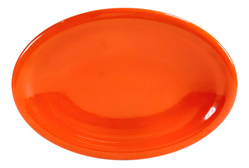 12 Platos Ovalados Tampiqueño Melamina 23 Cm - 12 Color Naranja