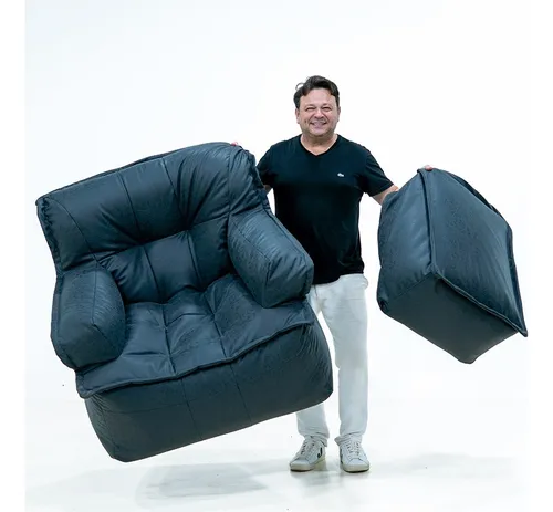 comprar Pufe Poltrono Com Apoio Pés - Enchimento Em Pérolas Eps