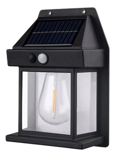 Farol Solar De Pared + Sensor Movimiento Luz Cálida Exterior