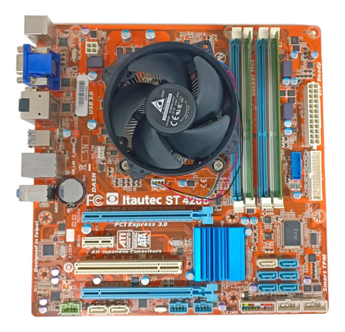 Kit 1155 core i3 Placa Itautec ST 4265 4gb Ddr3 I3 2° geração cor Laranja