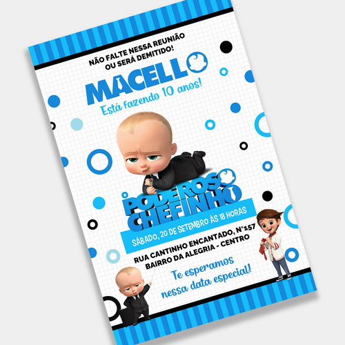 Convite Digital O Poderoso Chefinho Branco