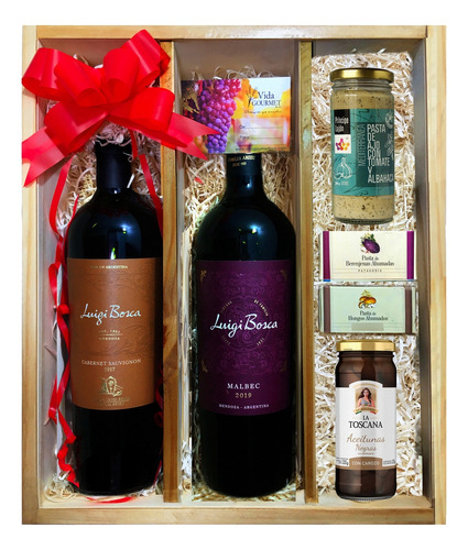 Regalos Empresariales Luigi Bosca Kit De Vinos Caja  Madera