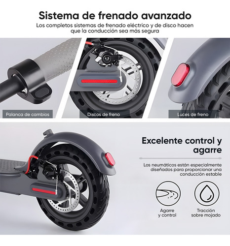Scooter Eléctrico Plegable Para Adultos 600w 25km/h Negro Color 1