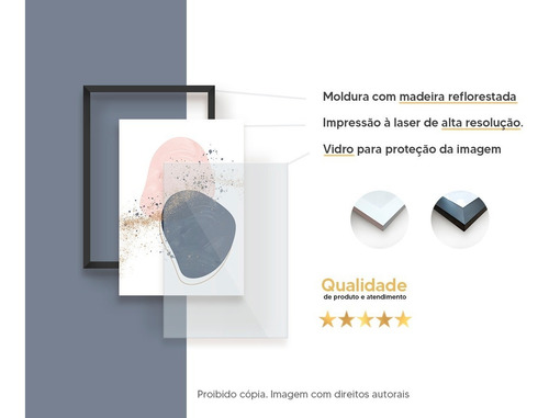 Conjunto Kit 7 Quadros Decorativos Mapa Elefante Lua Grande