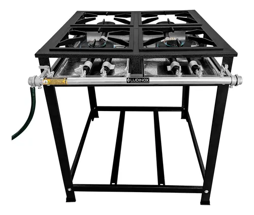 comprar Fogão Industrial 4 Bocas 2 Duplas E 2 Simples Baixa Pressão