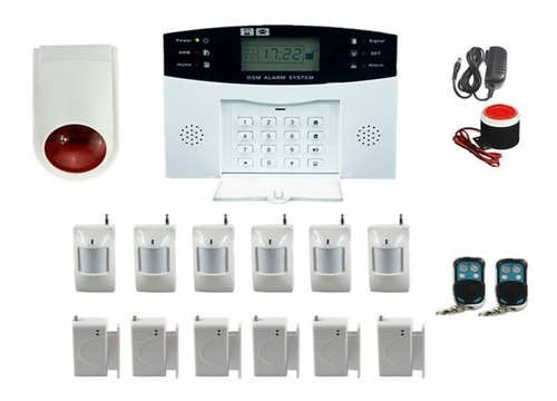 Imagen 1 de 5 de Alarma Gsm Pst + Sirena Exterior Inalámbrica + 12 Sensores
