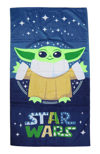 Toalla Infantil Playera Baby Yoda Algodón 70 X 130 Cm