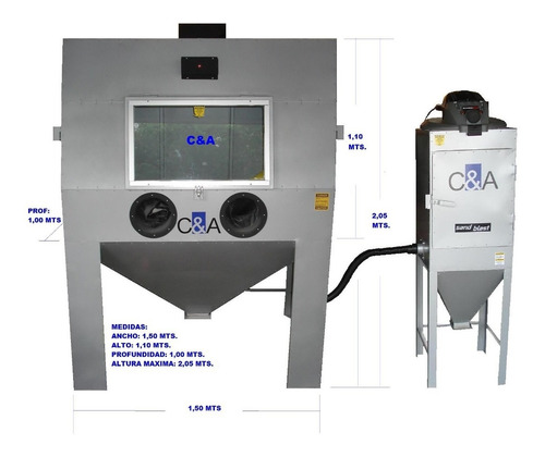Pistola Para Sandblasting Industrial Prof Boq Carburo C & A