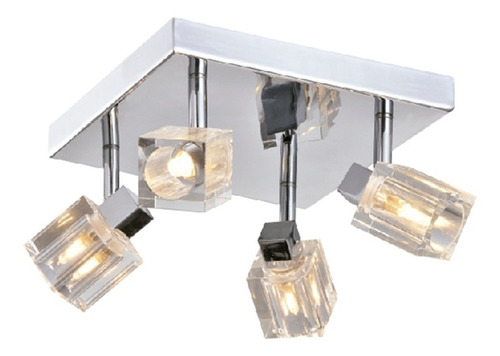 Plafon 4 Luces Cromado/cristal K9 Don G9 Aptoled Haz & Light