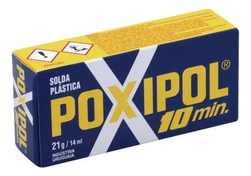 Kit 10 Adesivo Epóxi Poxipol Cinza Cola Líquido 108g 70ml