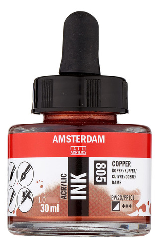 Botella Tinta Acrílico 30 Ml Cobre 805 ---