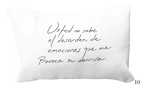 Almohadón Frases Amor Regalo Novio Novia Funda Lavable 30x50