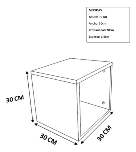 Librero Decomobil Alicent Organizador Minimalista 6 Estantes Color Blanco