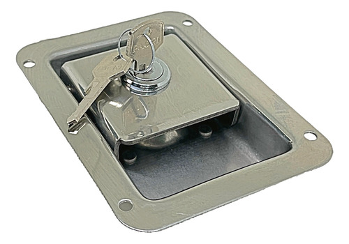 7 X Fechadura Inox Porta Bau Maleiro Furgão Motor Home Onibu