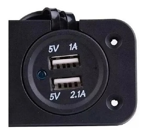 Imagen 3 de 4 de Toma Ficha Usb 12volts-embutir-lancha-barco-sear