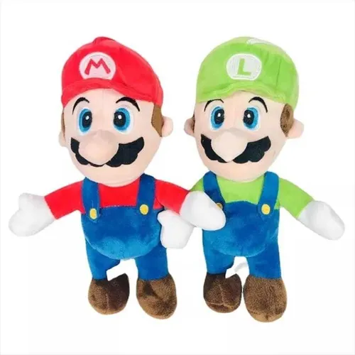 comprar Peluche Mario Bross Y Luigi + Globo Metálico De 45 Cm