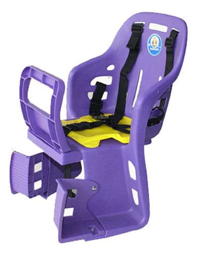 Silla Asiento Porta Niños En Bicicleta Max 30 Kilos Color Morado