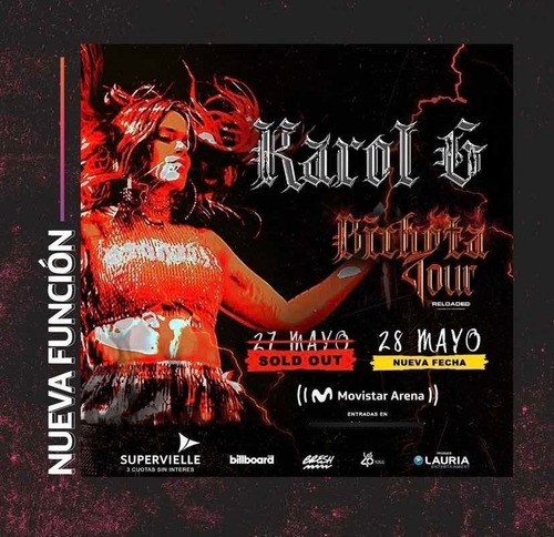 Entrada Karol G Movistar Arena