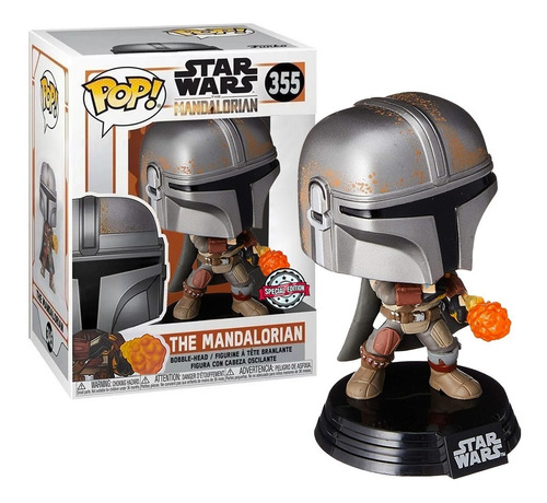 Boneco Funko Pop Mandalorian C/ Lança Chamas 355 Original