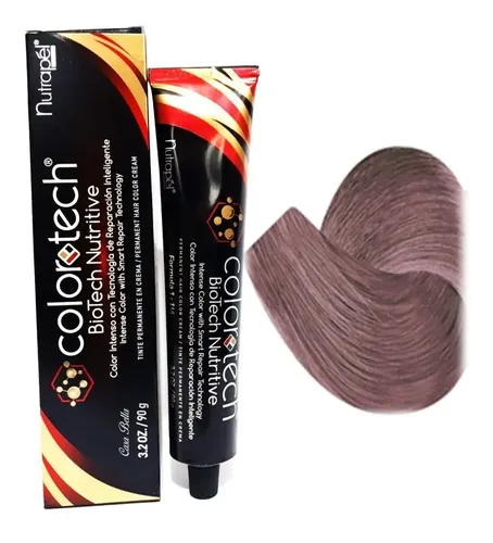 Tinte Colortech Tono Rosa Plata Con Peroxido Nutrapel | MercadoLibre